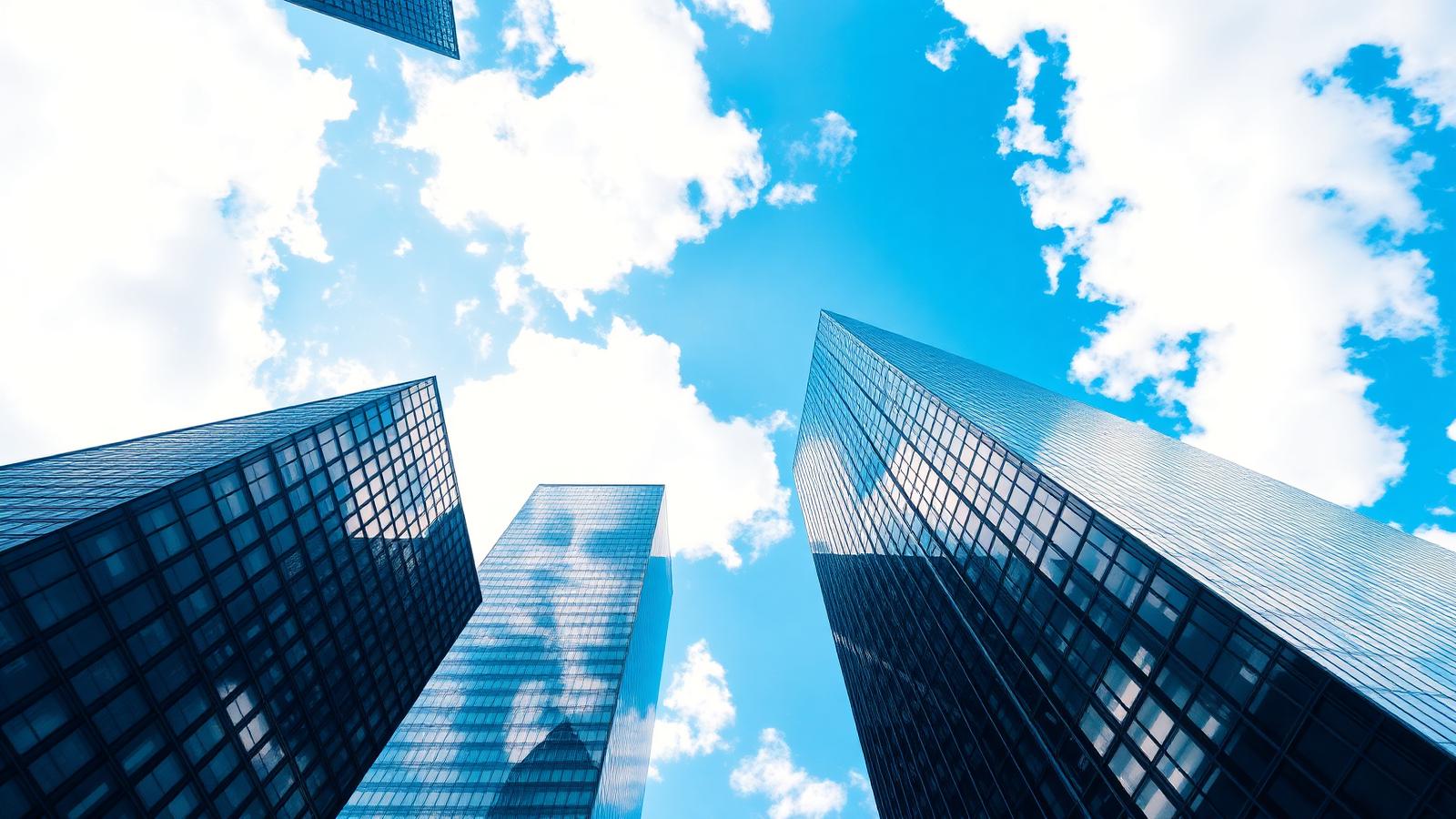 Edifícios corporativos modernos